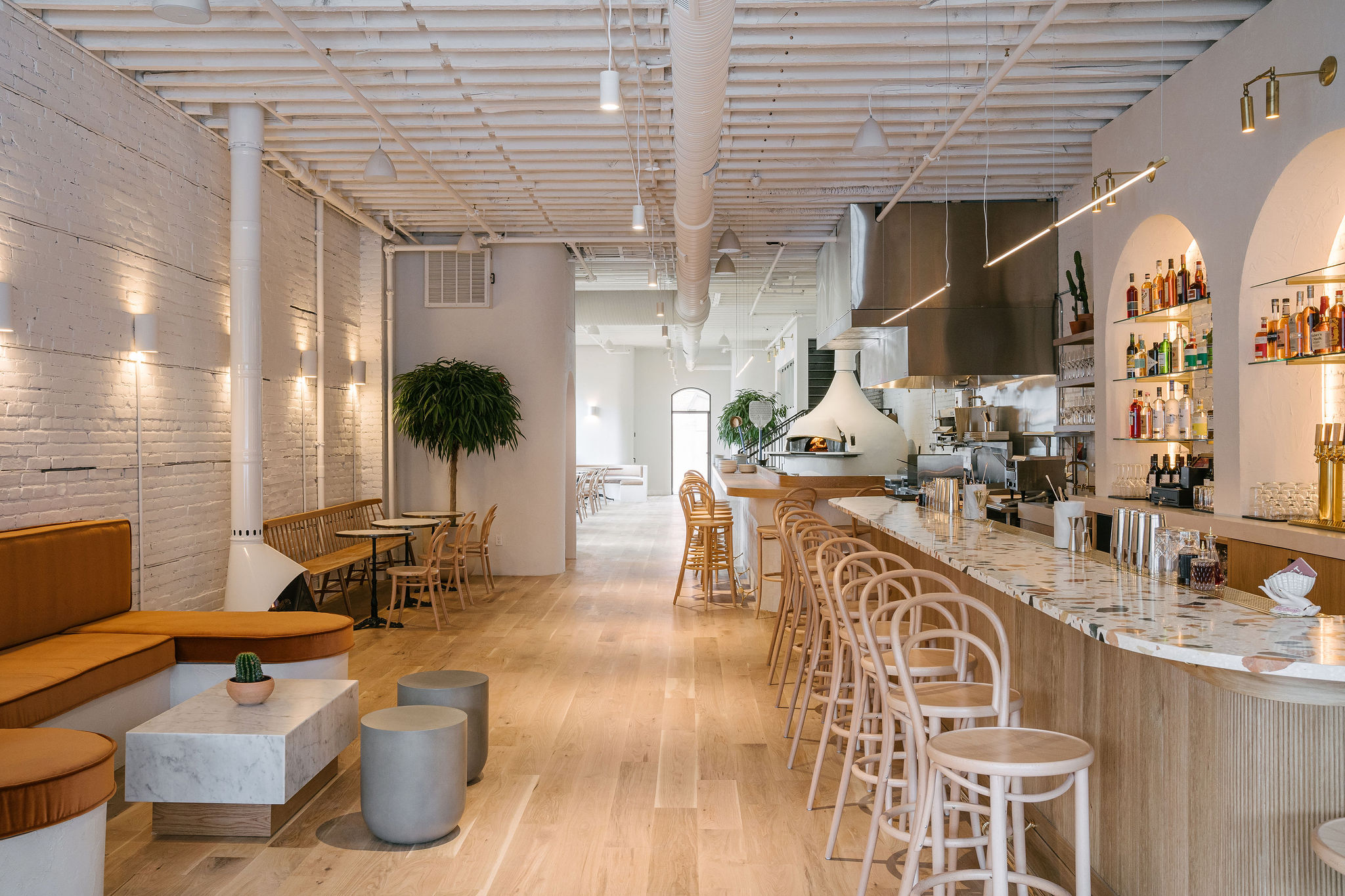 THIN Suspended Linear Light Installed in West Rose Restaurant