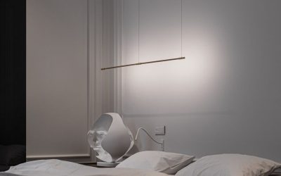 THIN Suspension & Floor Lamp Used in Colossus Apartment